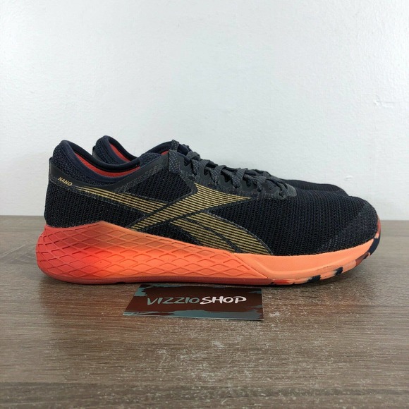 Reebok Shoes | Reebok Nano 9.0 Black Orange Trail Running Shoes Women's 9.5 Eg0599 | Color: Black | Size: 9.5 | Vizzioshop2's Closet